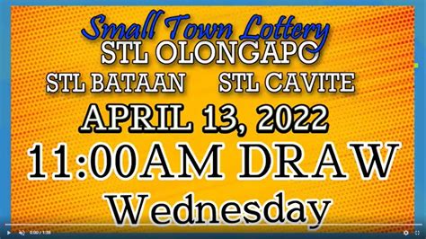 STL BATAAN, STL CAVITE & STL OLONGAPO 11:00AM 1st .